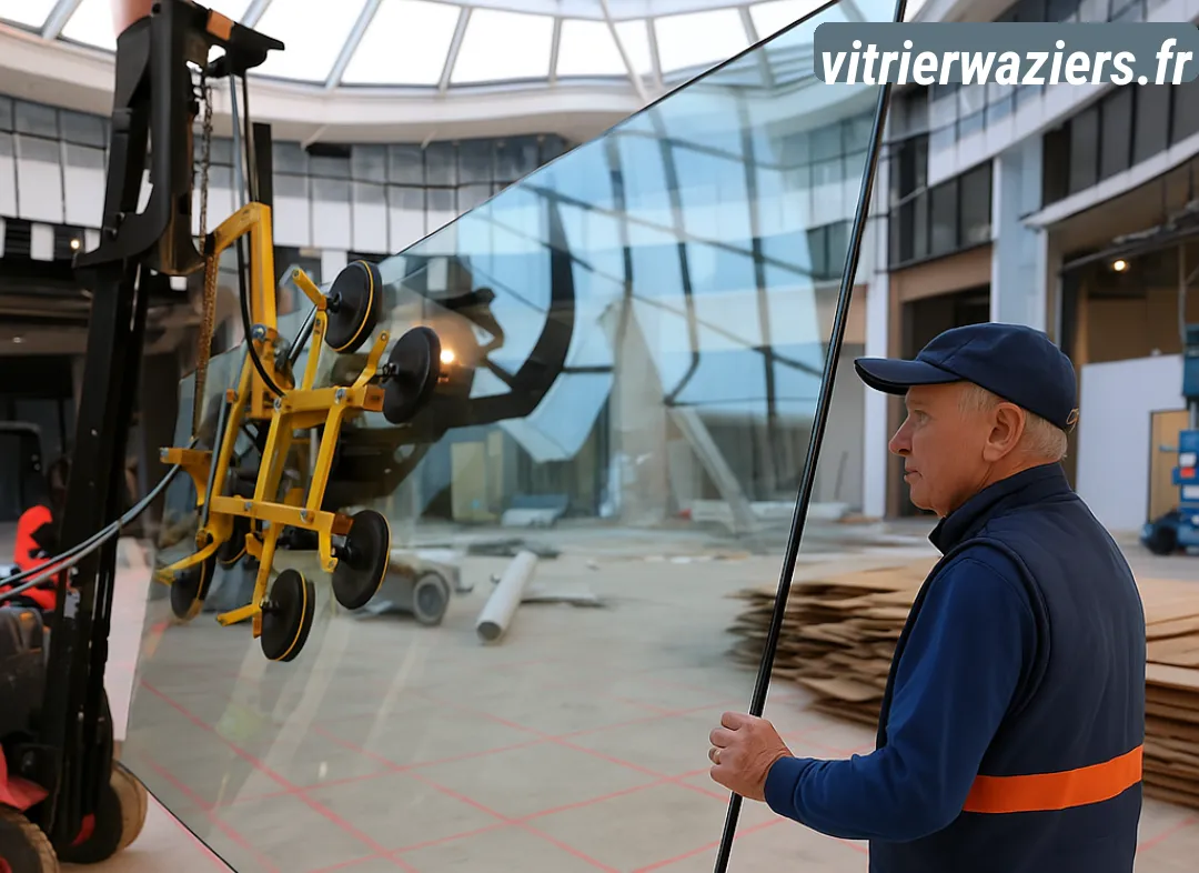 Remplacement de vitrine magasin Waziers